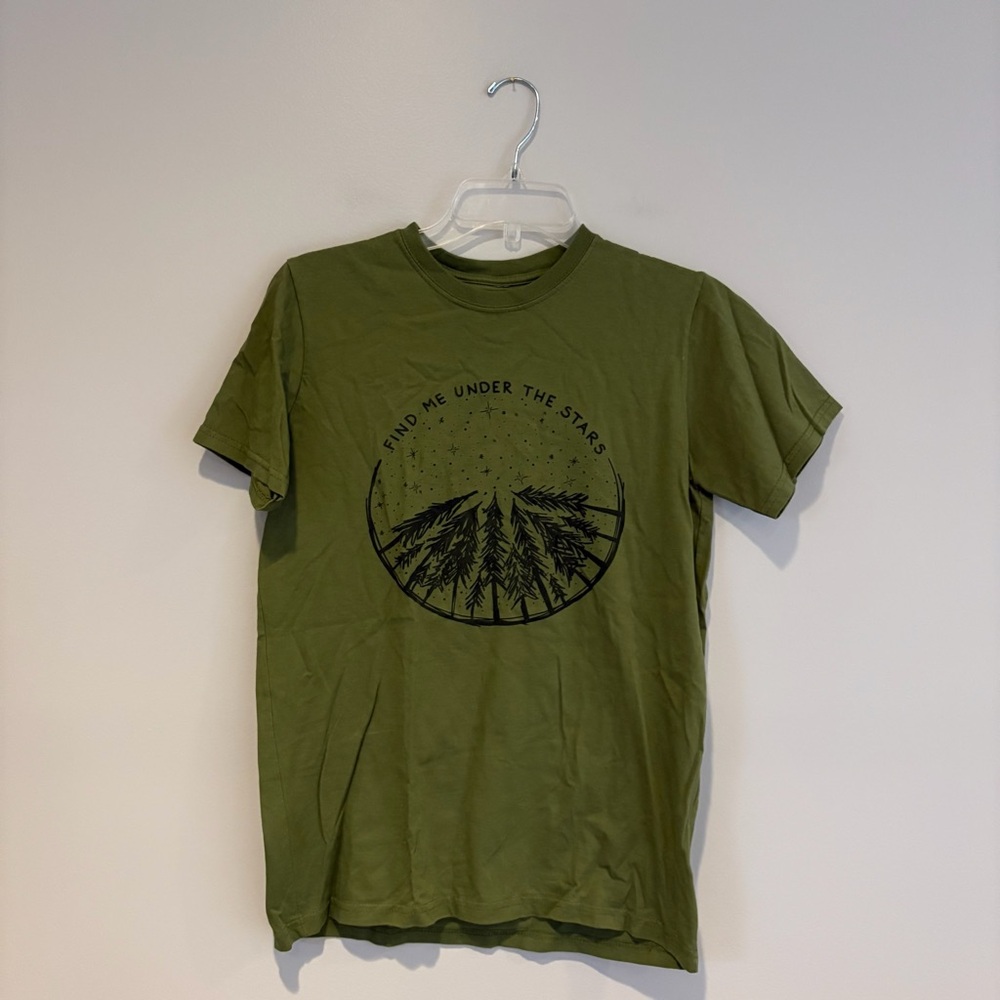 BeCause Forest Green Mountain Graphic Tee